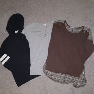3 tops, one from Pink Republic, NB, and Maurices🤗